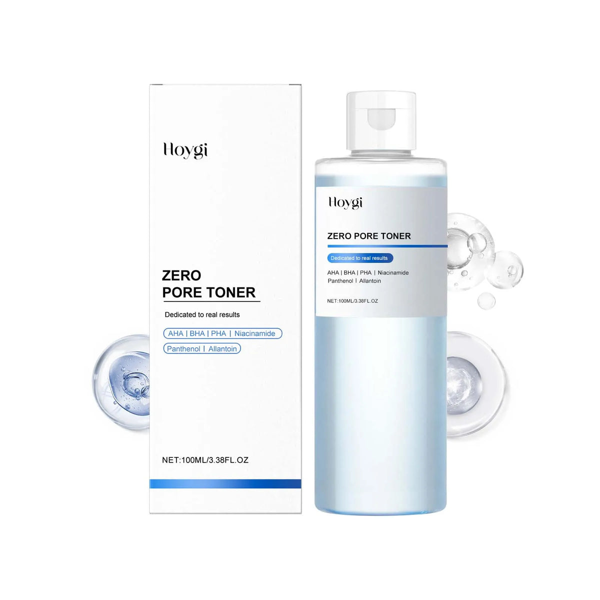 Hoygi – Zero Pore Toner AHA/BHA/PHA | Resserrant de Pores & Éclat 100ml