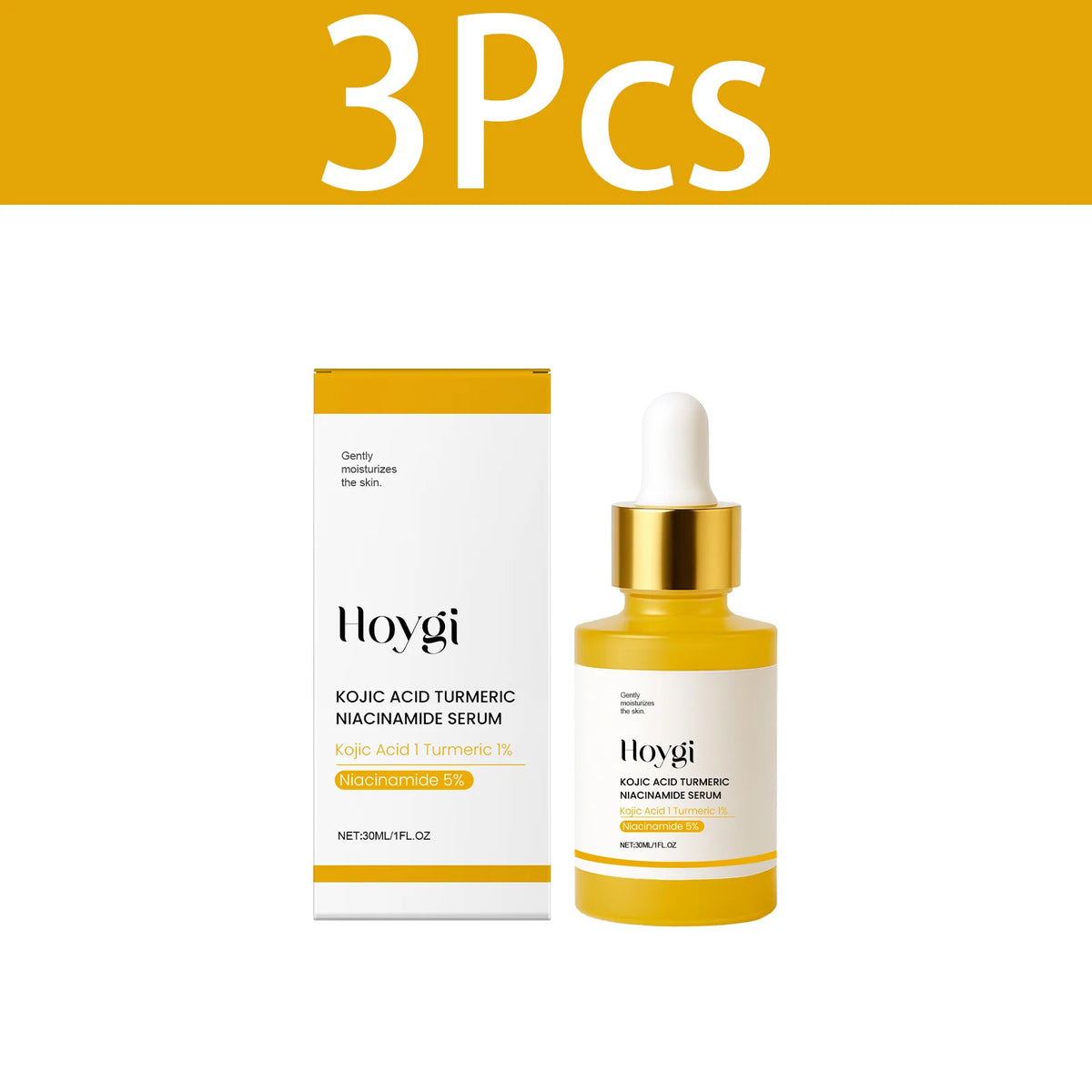 Hoygi – Sérum Visage Niacinamide & Curcuma | Éclat, Hydratation & Fermeté 30ml