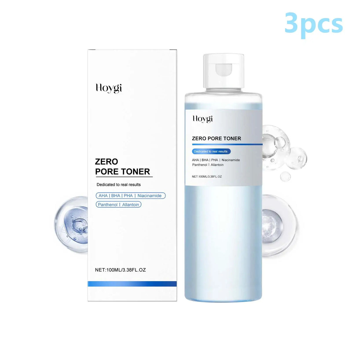 Hoygi – Zero Pore Toner AHA/BHA/PHA | Resserrant de Pores & Éclat 100ml