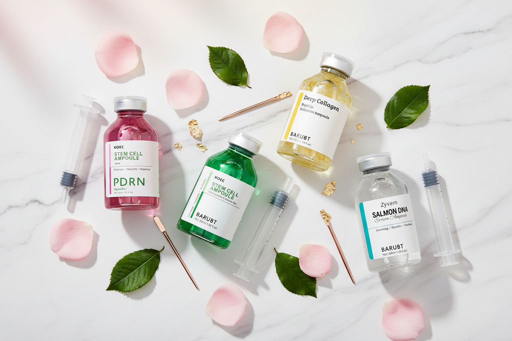 Collection KOEC & PDRN Ampoules - Luxury Flat Lay